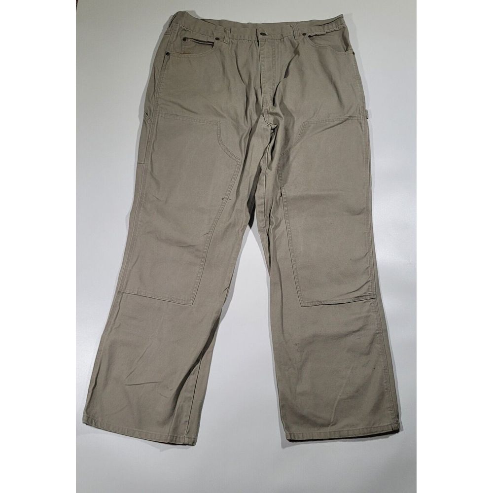 Bear River Workwear Carpenter‎ Pants Size 40x32 Beige Double Knee Utility